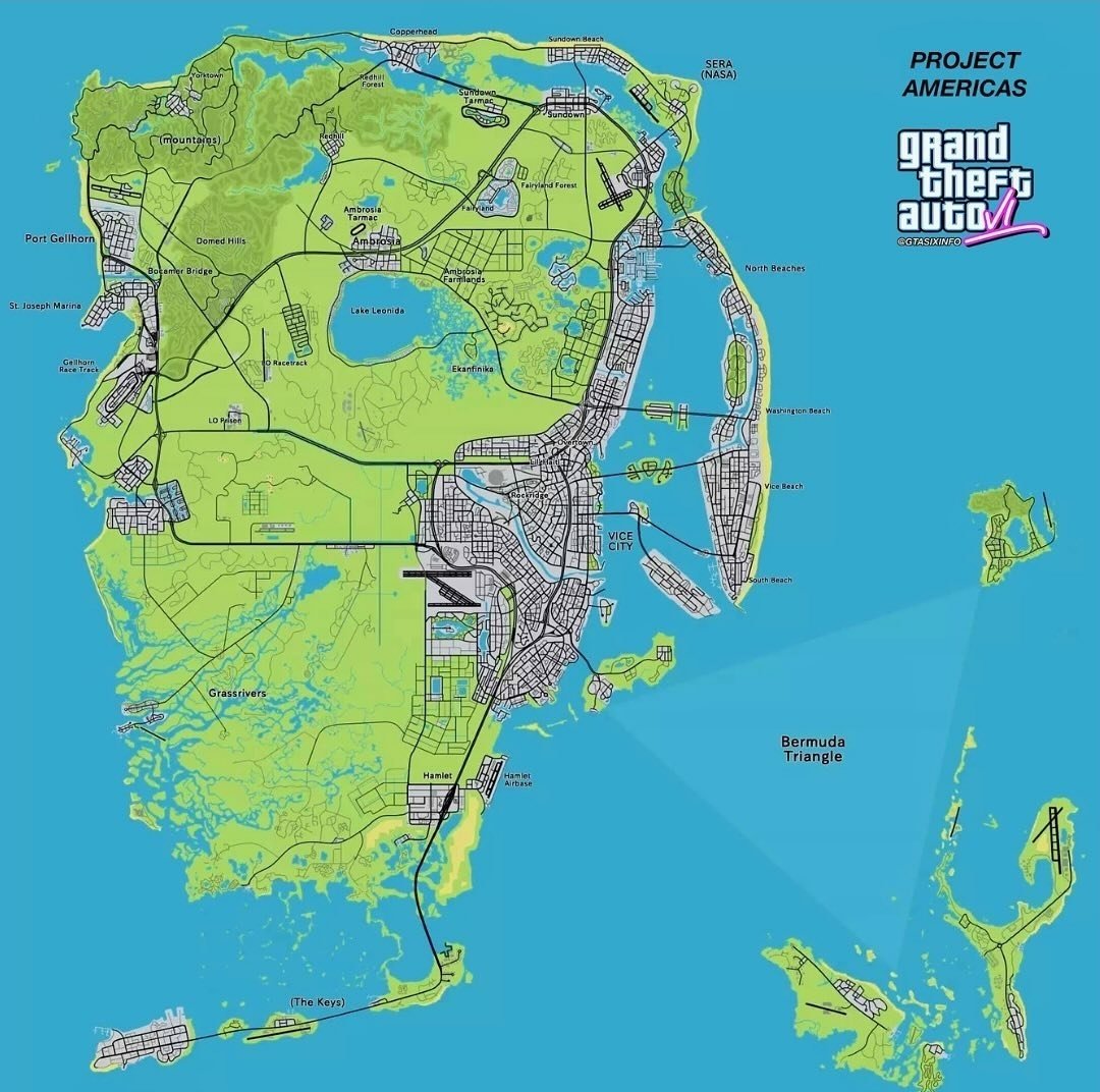 GTA 6 NEWS on X: GTA 6 map predicted to look like this according