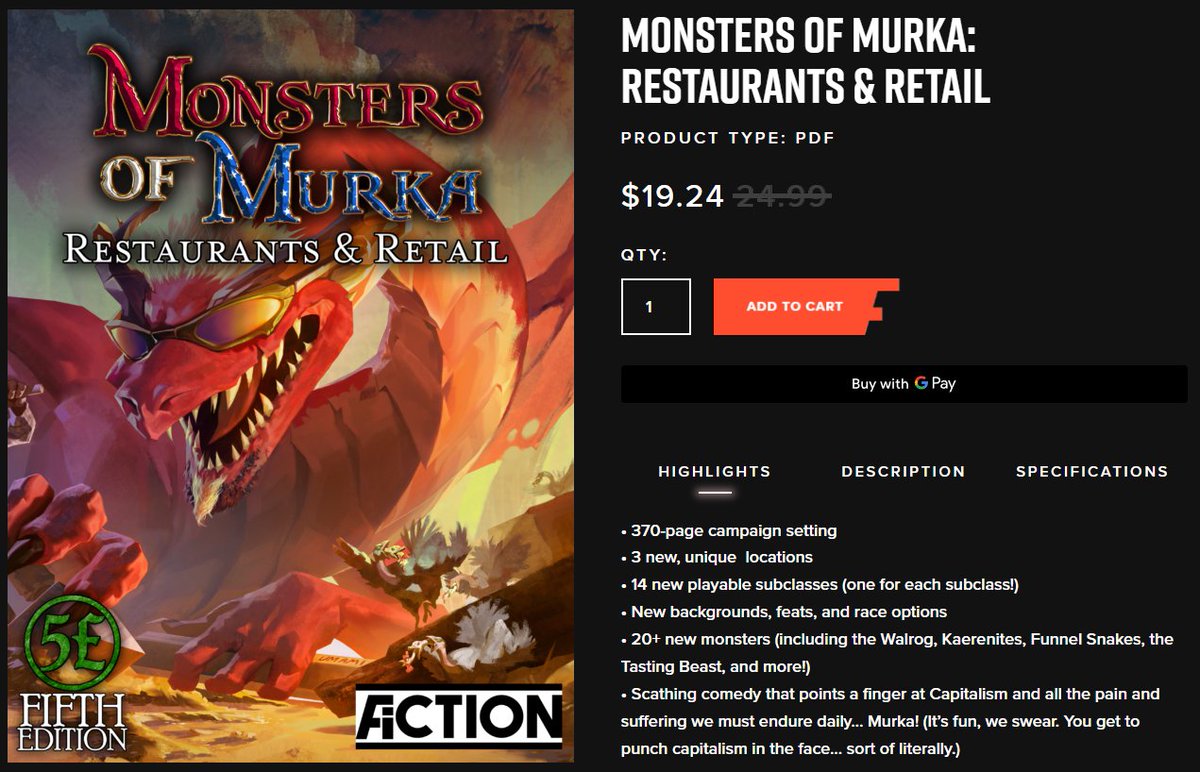 Action Fiction: Game Makers (@actionfiction) on Twitter photo Hey, gang! Action Fiction is running a Cyber Monday 2023 deal, where you can get 23% off our entire catalogue of products!
From now until Tuesday 11/28, you can use the code CYBER23 on our store to get the discount.
Link below! Hey, gang! Action Fiction is running a Cyber Monday 2023 deal, where you can get 23% off our entire catalogue of products!
From now until Tuesday 11/28, you can use the code CYBER23 on our store to get the discount.
Link below!