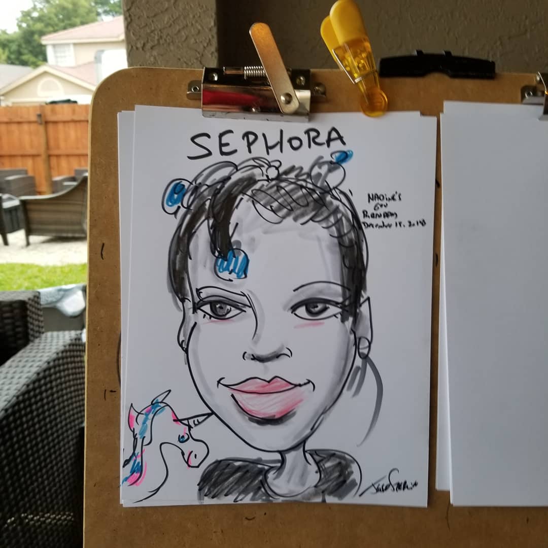 FloridaCaricatures.Com  305-831-2195 #ChildrensParty in #BoyntonBeachFlorida included #Caricature drawings by #DelrayBeachCaricatureArtist Jeff Sterling. For #Caricaturist availability at your Special Event between #Miami and #PalmBeachCounty 305-831-2195