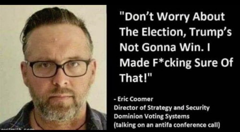 #EricCoomer. #ElectionInterference #DominionVotingSystems.  #ElectionCartel.   WATCH!!!! instagram.com/reel/CzARJ7zIm…