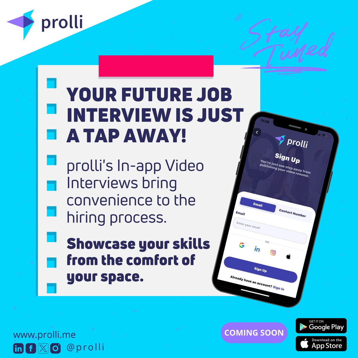 prolliapp's tweet photo. Your future job interview is just a tap away! 📲
prolli's In-app Video Interviews bring convenience to the hiring process.
Showcase your skills from the comfort of your space.
#DigitalInterviews #RemoteHiring #JobSeekerAdvantage #prolli #prolliapp https://t.co/oFWOM1atjJ