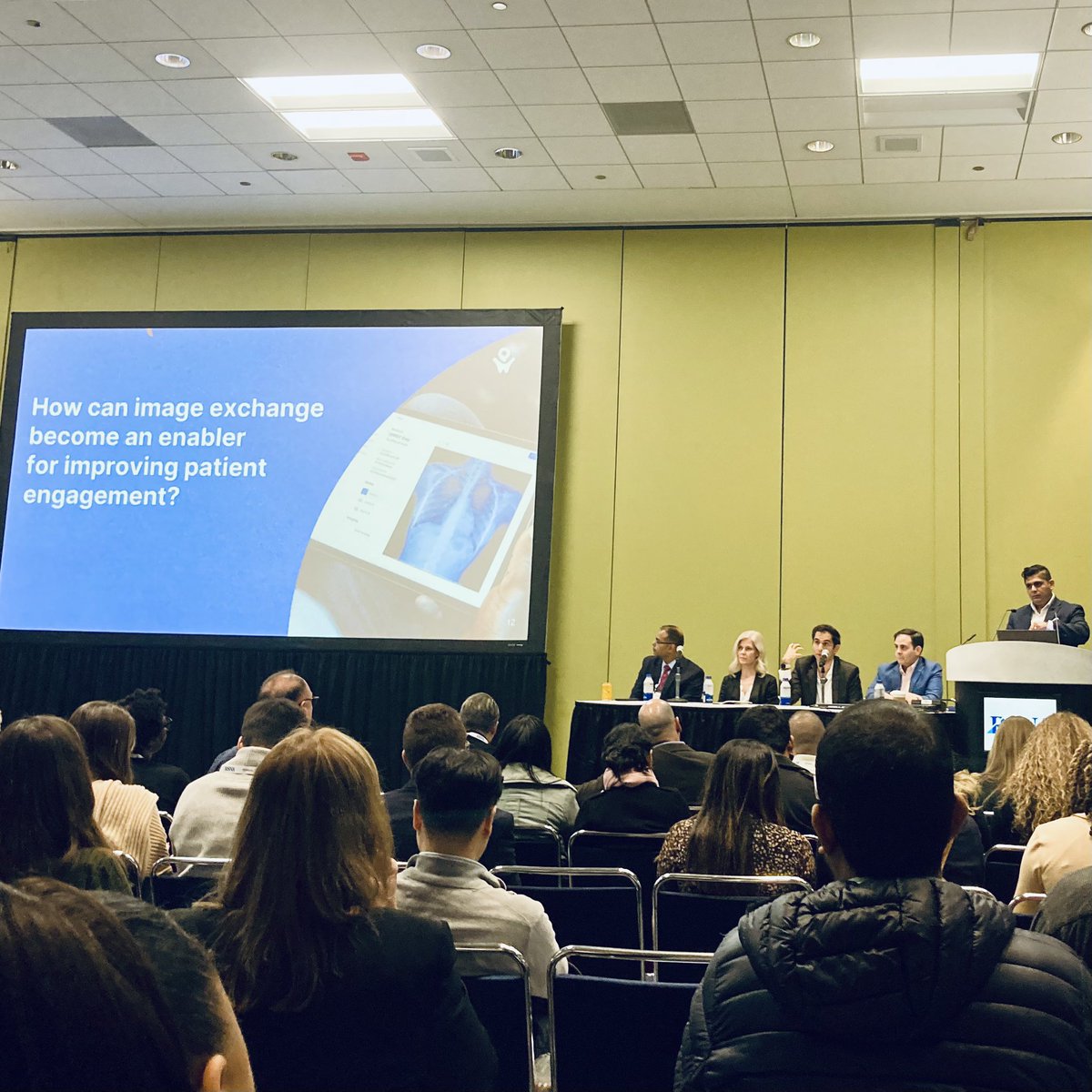 Great insights from <a href="/ajaykohlimd/">Ajay Kohli</a> on image exchange in radiology #RSNA23