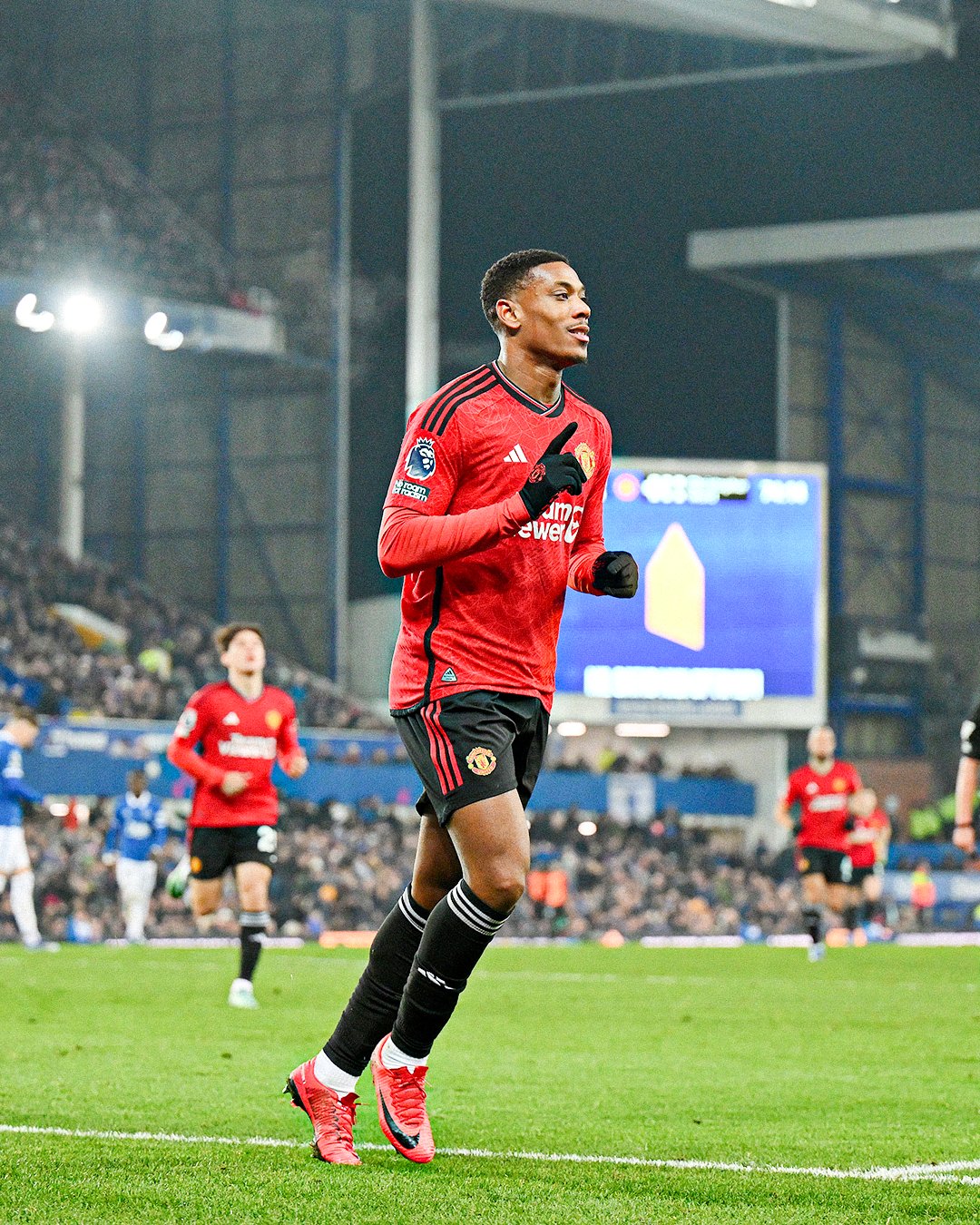 Football on TNT Sports on X: "Anthony Martial loves a goal against Everton! He makes it 3-0 to Manchester United and gets his ninth goal in 16 games against the Toffees ️