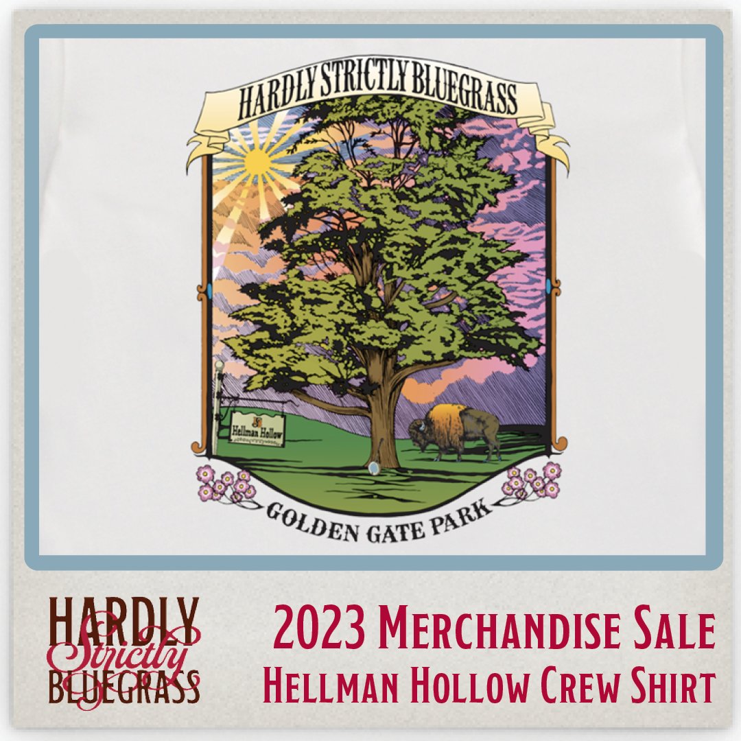 HSBFest's tweet photo. Fine HSB wear In our Holiday Merch store: artist Caitlin Mattinson's evocative image of Hellman Hollow, on a t-shirt!
https://t.co/aQ8eLibsuN
#hardlystrictlybluegrass
#hsb23 https://t.co/hHOhC5v4dR