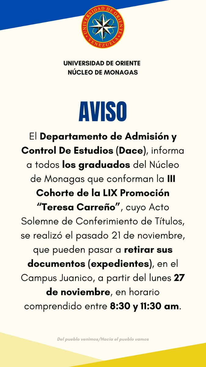 DACE Núcleo Monagas tweet media