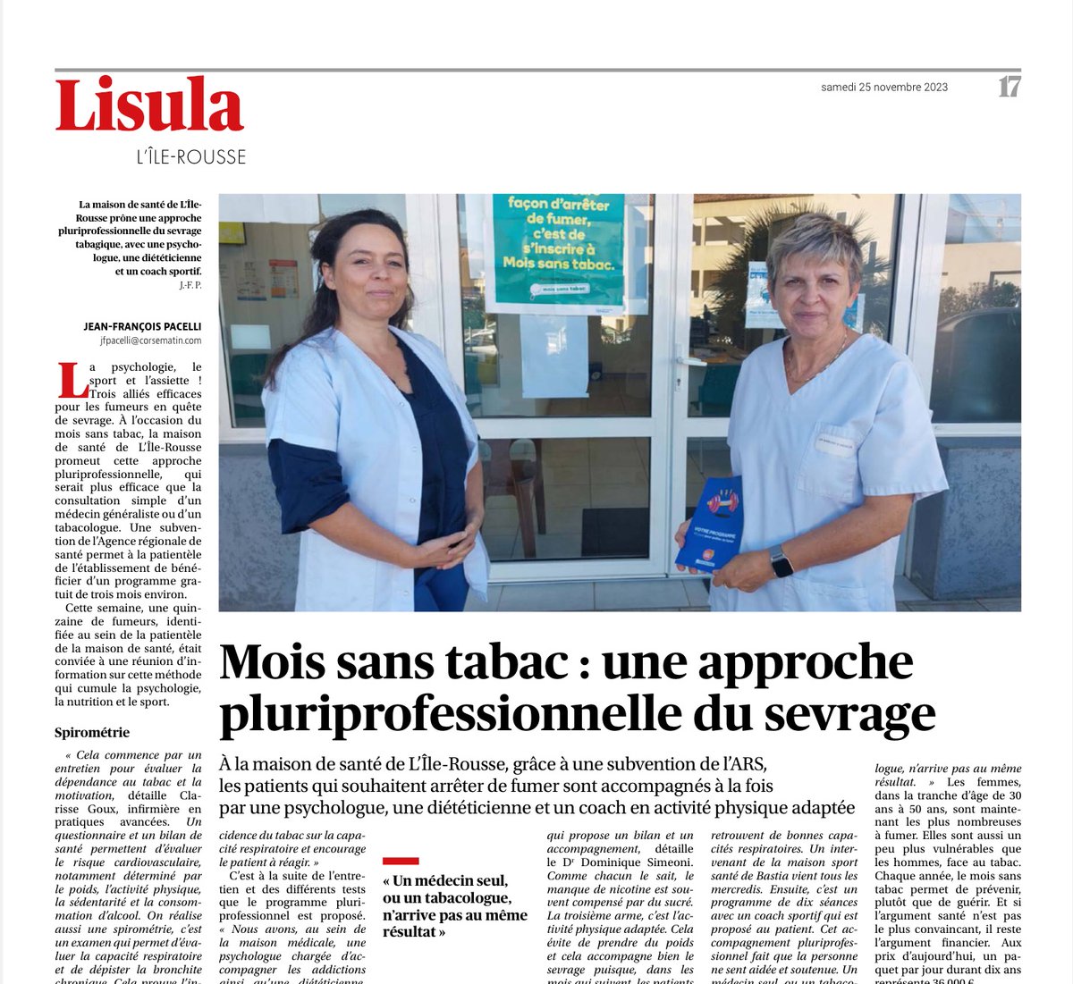 ile_msp's tweet photo. Journée de santé publique pour les professionnels de la MSP
#pluriprofessionnelle #ressourcesterritoire
@Mois_sans_tabac
 @ARSCORSE1 https://t.co/Si79Sfv0wW