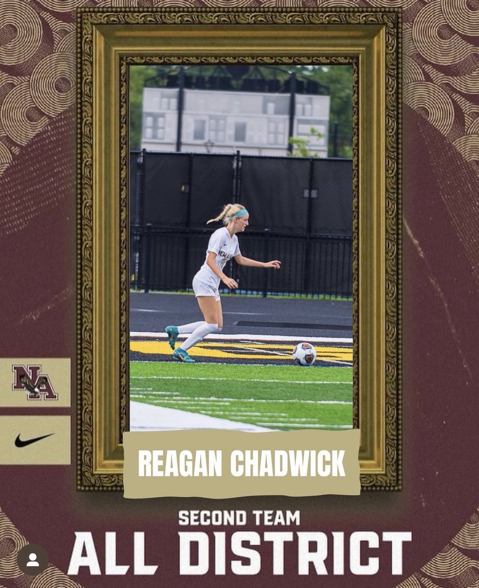 Time for our All District players. 

First up, Reagan Chadwick. 2nd Team All-District. 🦅⚽️