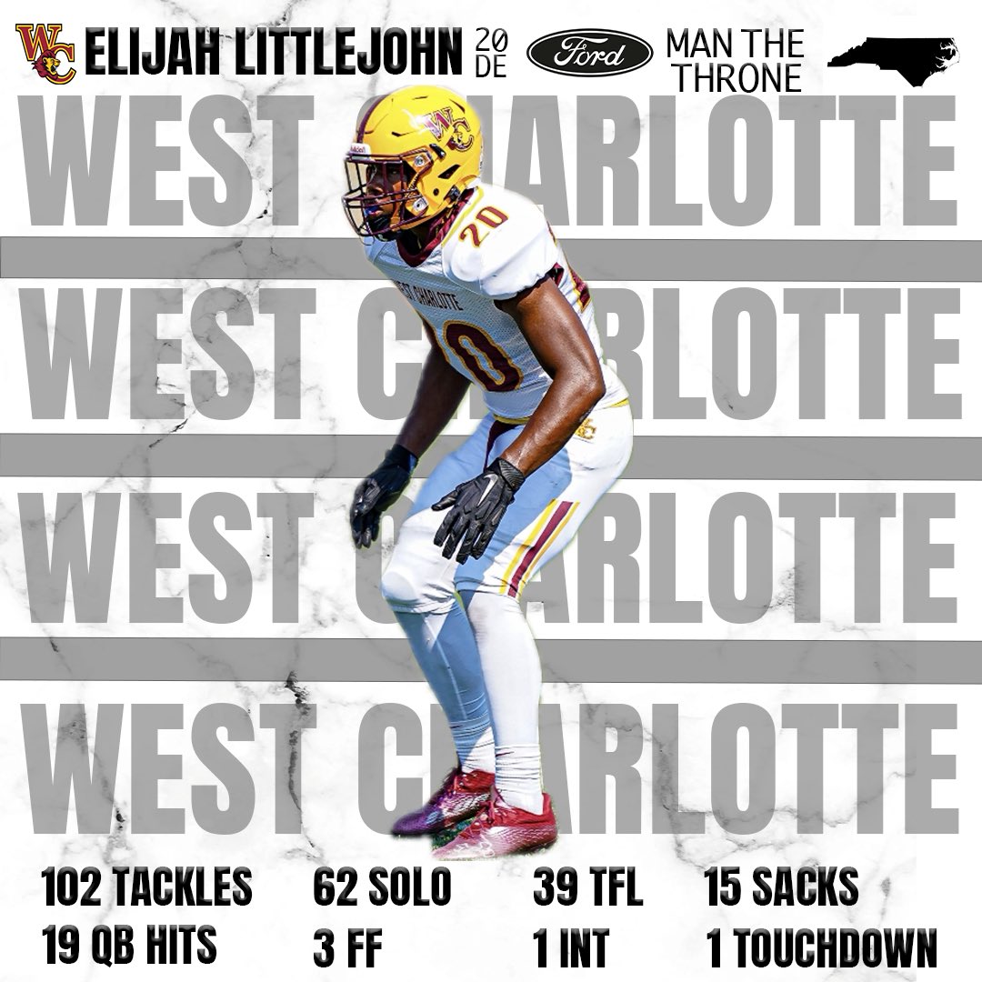 Elijah Littlejohn (@elijahthrowd_) is your 23-34 Queen City 3A/4A Defensive Specialist of the Year as a Sophomore. THE SWISS ARMY KNIFE! #ManTheThrone | #FordBoys