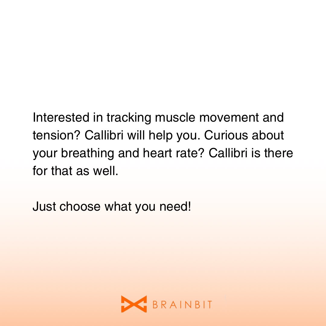 BrainBitInc's tweet photo. Introducing Callibri, which can keep track of your body in a big way! https://t.co/QppzDFEs0l
