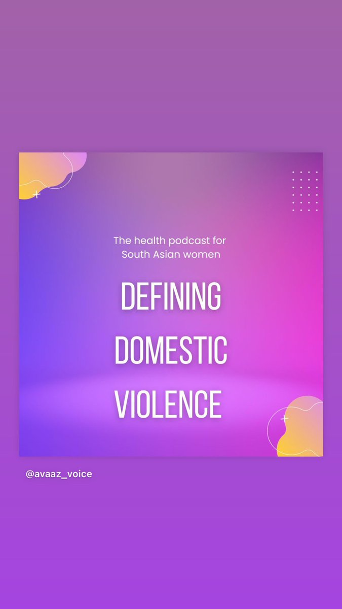 Our next podcast is out. Domestic Violence on Apple, Spotify and Google podcasts under Avaaz