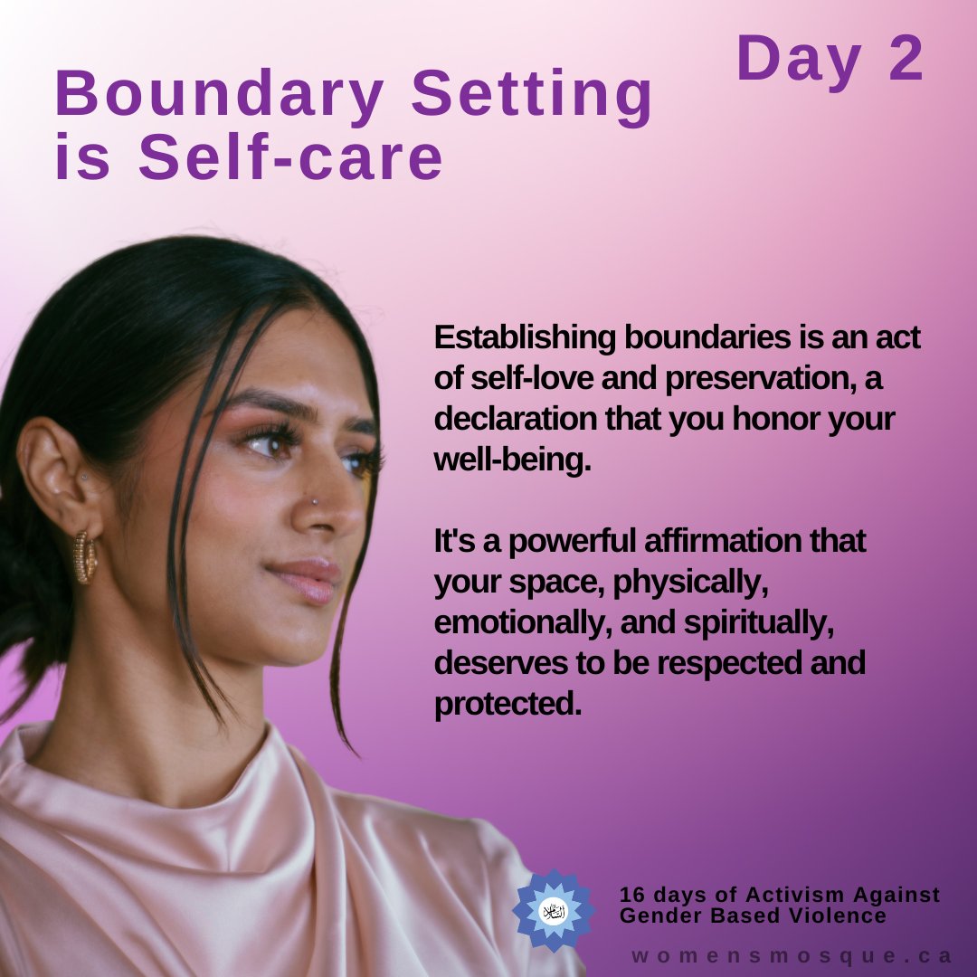 #Sisters, your #strength today is shaped not by your past, but by the powerful choices you make in the present. As we continue our 16 day journey of activism, we want to remind you of a crucial aspect of self-care - the strength found in setting boundaries. 
#endvaw