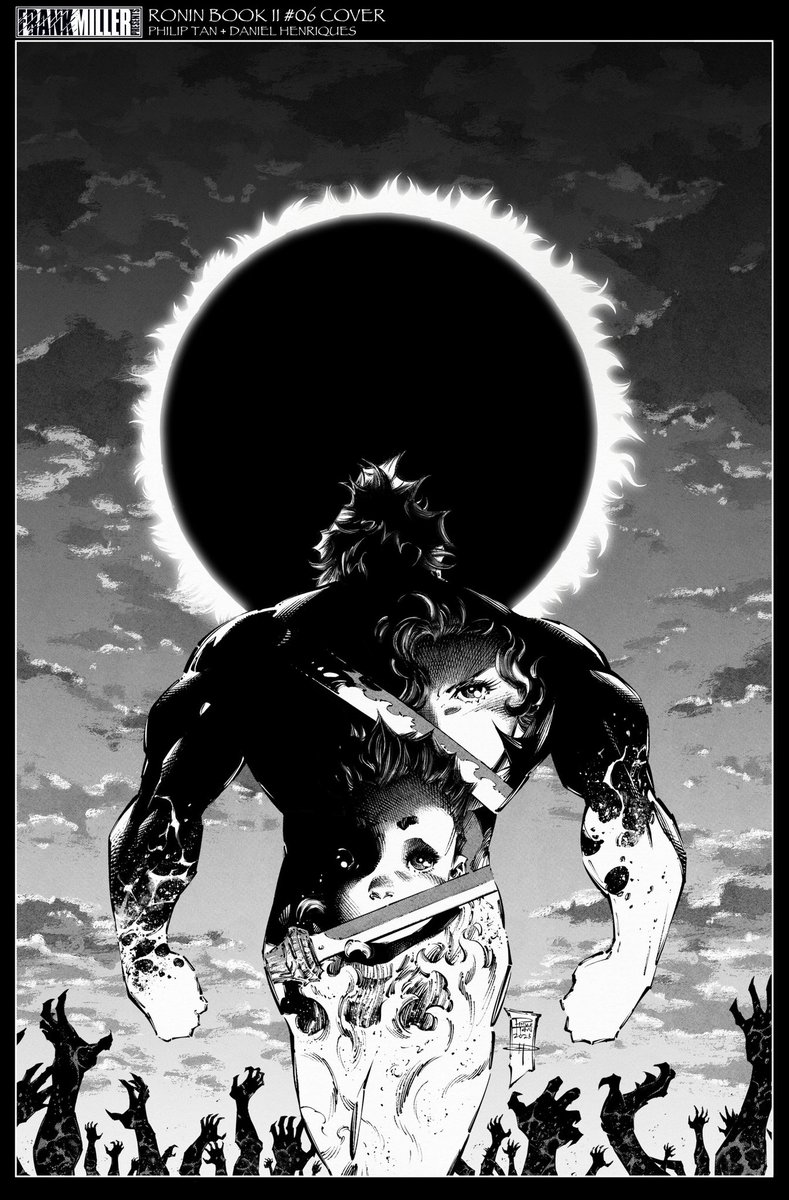 Cover to RONIN BOOK II #6, by @PhilipTanArt and myself 👊🤘

This was equality fun and challenging, the zipatone sky put up a fight, but quite happy with how it turned out 🖤

—— —— ——
#frankmiller #frankmillerpresents #ronin #ronin2 #roninbookII #philiptan #danielhenriques