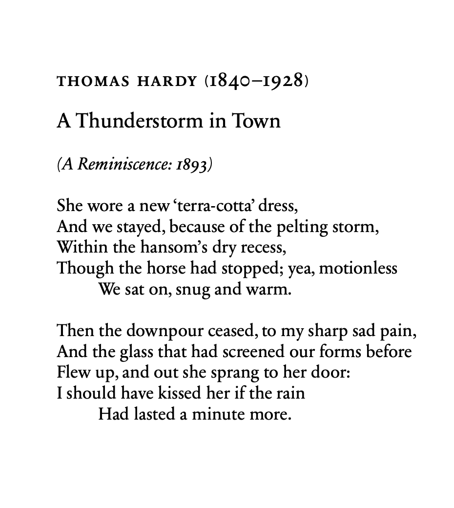 ‘Dear little Hardy’, as Elizabeth Bishop called him