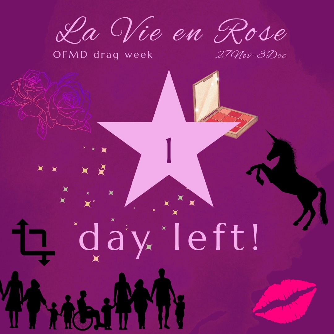 There's only one last sleep till #LaVieEnRose drag event! What are you going to prepare? We can't wait to see!

#ofmd #OurFlagMeansDeath