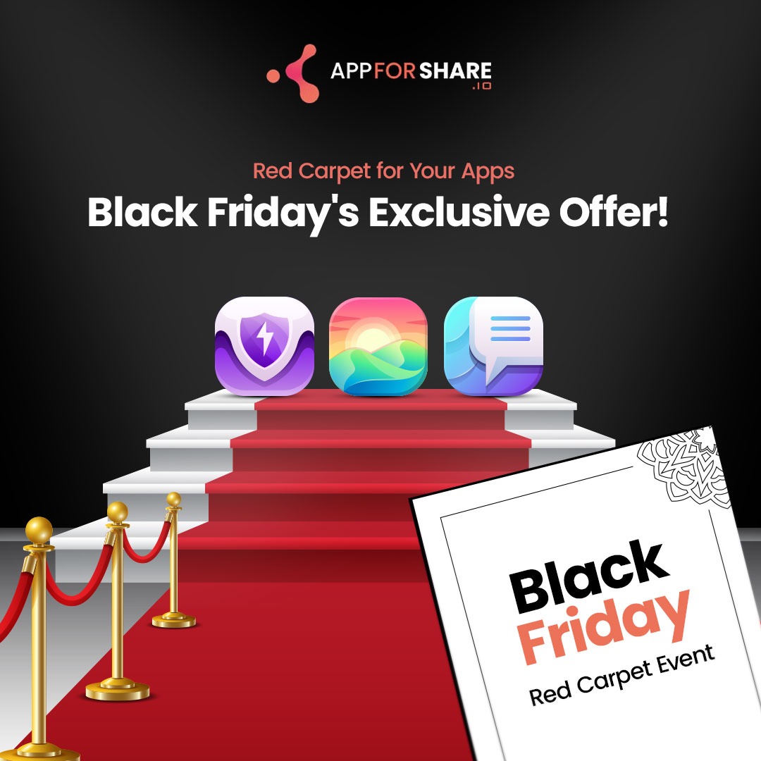 appforshareio's tweet photo. Your apps need the VIP treatment. This Black Friday Weekend, roll out the red carpet with 40% off our services. Use Promo Code BFCM23 at checkout.

Elevate your app's lifestyle: https://t.co/ExrS6I3uiN

#BlackFridayGlam #AppTesting #appforshare #apptesting #ios #otainstallation https://t.co/spjbTexrfG