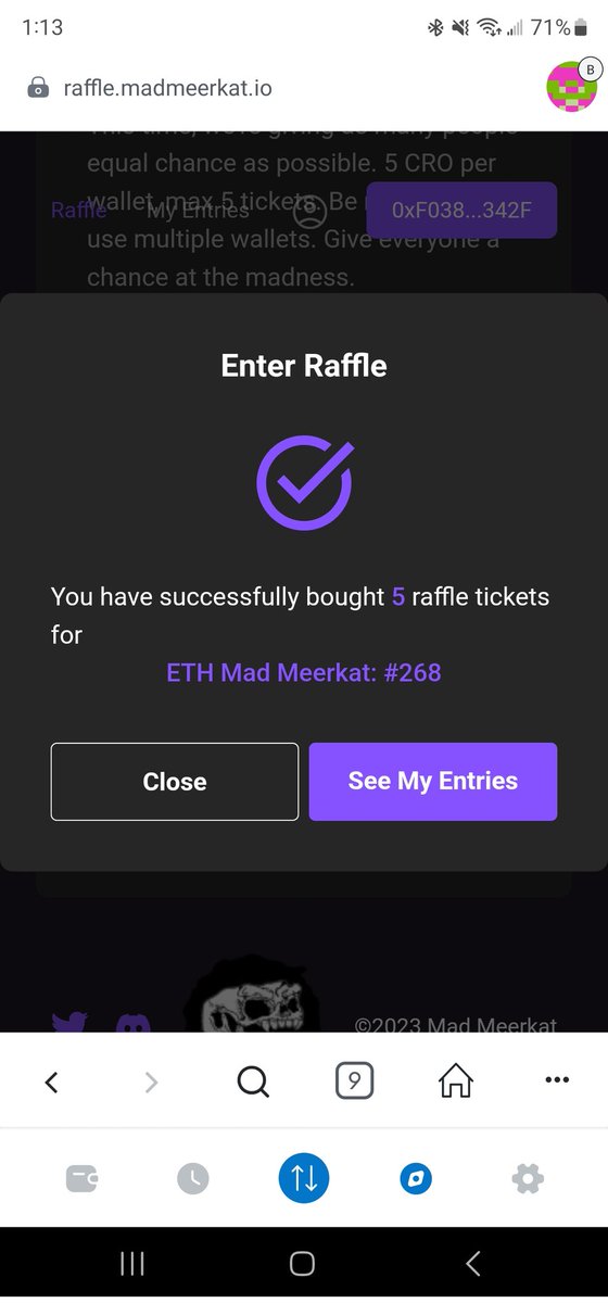 jmhgrown's tweet photo. Cheapest chance at an OGkat ever.
Jumped in. Feeling Mad!
Good luck to all participants!
You can get in too!
https://t.co/bL5IHWxS3s https://t.co/xAjzOzEj53