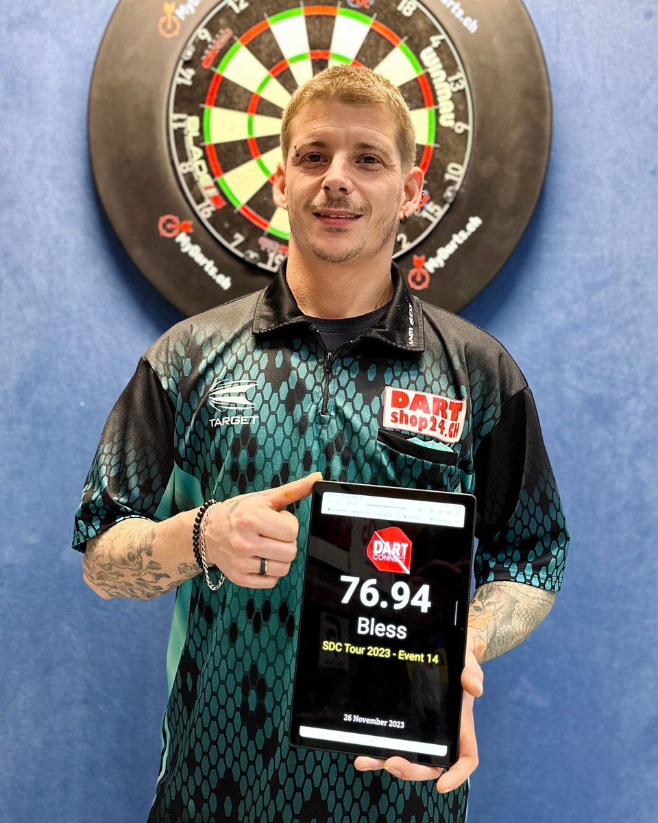 𝗪𝗜𝗡𝗡𝗘𝗥 | 𝗦𝗗𝗖 𝗧𝗢𝗨𝗥 𝟭𝟰!

Andy Bless has won the final SDC Tour of the season, surviving multiple matchdarts in the final to defeat Rocco Fulciniti 7-6👏

📊Tournament average: 76,94
9️⃣First 9 average: 87,26
🎯Checkout%: 36% (39/109)
🎙180s: 6
🔝Highest checkout: 119