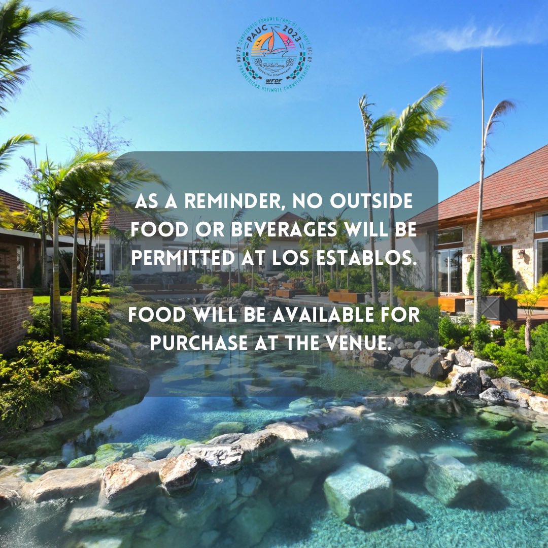 Water will be provided at the fields. We just ask that no bottled beverages or full meals be brought into the venue! #pauc2023