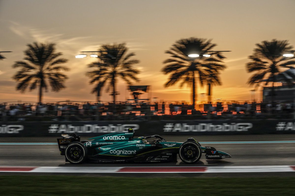 alo_oficial's tweet photo. Good race to finish the season on a high. Thank you team for a 2023 that I will always remember. Thank you for everything @AstonMartinF1 🙏 #f1 #abudhabi #astonMartin https://t.co/Uxih1LGgIG