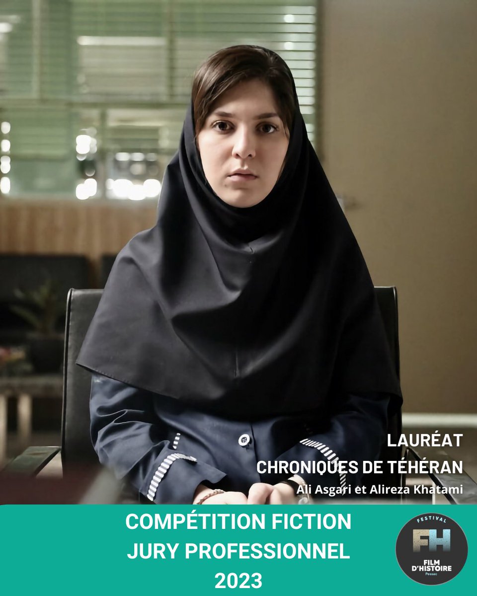 FestivalFilmHistoire (@fifh_pessac) on Twitter photo ✨ LAURÉAT COMPÉTITION FICTION ✨
🏆 Prix du jury professionnel : CHRONIQUE DE TÉHÉRAN d'Ali Asgari et Alireza Khatami (<a href="/ArpSelection/">ARP Sélection</a>) ✨ LAURÉAT COMPÉTITION FICTION ✨
🏆 Prix du jury professionnel : CHRONIQUE DE TÉHÉRAN d'Ali Asgari et Alireza Khatami (<a href="/ArpSelection/">ARP Sélection</a>)