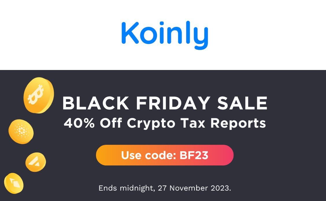 Tax season is right around the corner 😳

Why not get 40% OFF to ease the pain 

Do your crypto taxes the best way! Check out <a href="/koinly/">Koinly</a>! koinly.io/?via=FB222900&… #koinly #cryptocurrency #bitcoin #tax