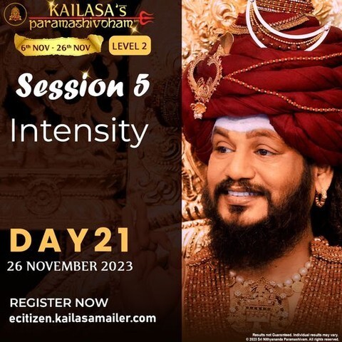MeditationWhy's tweet photo. Embracing intensity brings numerous benefits, cultivating a state of seamless, conflict-free energy flow. This leads to enhanced focus, sincerity, and integration in every aspect of life. 
Join Paramashivoham Level-2: https://t.co/qDdoTeMlU6
#Nithyananda #KAILASA #Paramashivoha… https://t.co/jP3vJZ8ibO