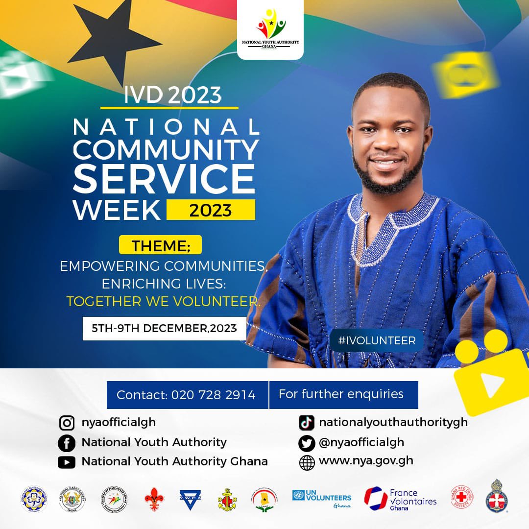 GNUTS_LIVE's tweet photo. NATIONAL COMMUNITY SERVICE WEEK 2023

The President of the Ghana National Union of Technical Students (GNUTS) volunteer to partake in this year’s National Community Service Week celebration.

Date: 5th to 9th December, 2023

#TheRebirth
#Nyagyidie🔥✊🏾
Professionals with integrity https://t.co/mOMxF6awZk