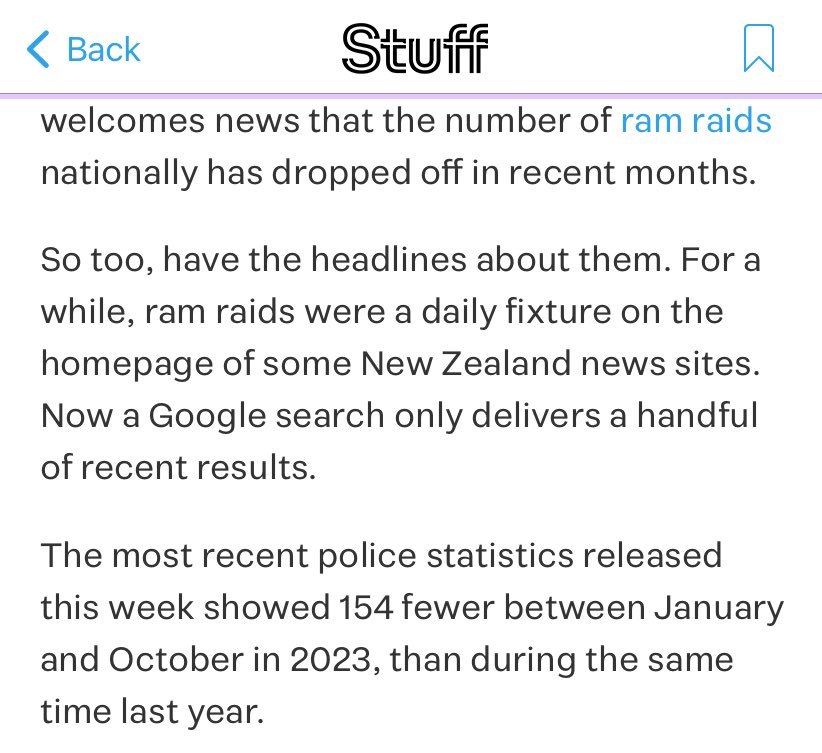 I’m curious (genuinely) to know if the number of headlines fell in proportion with the number of ram raids, if there was a lag, and, if so, how long it was.