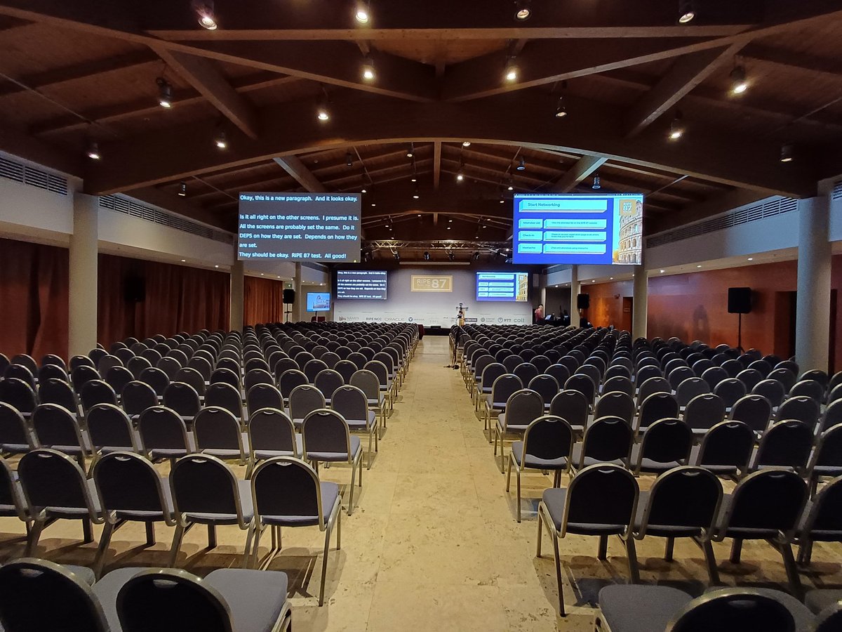 Everything looks great here in Rome for #RIPE87.