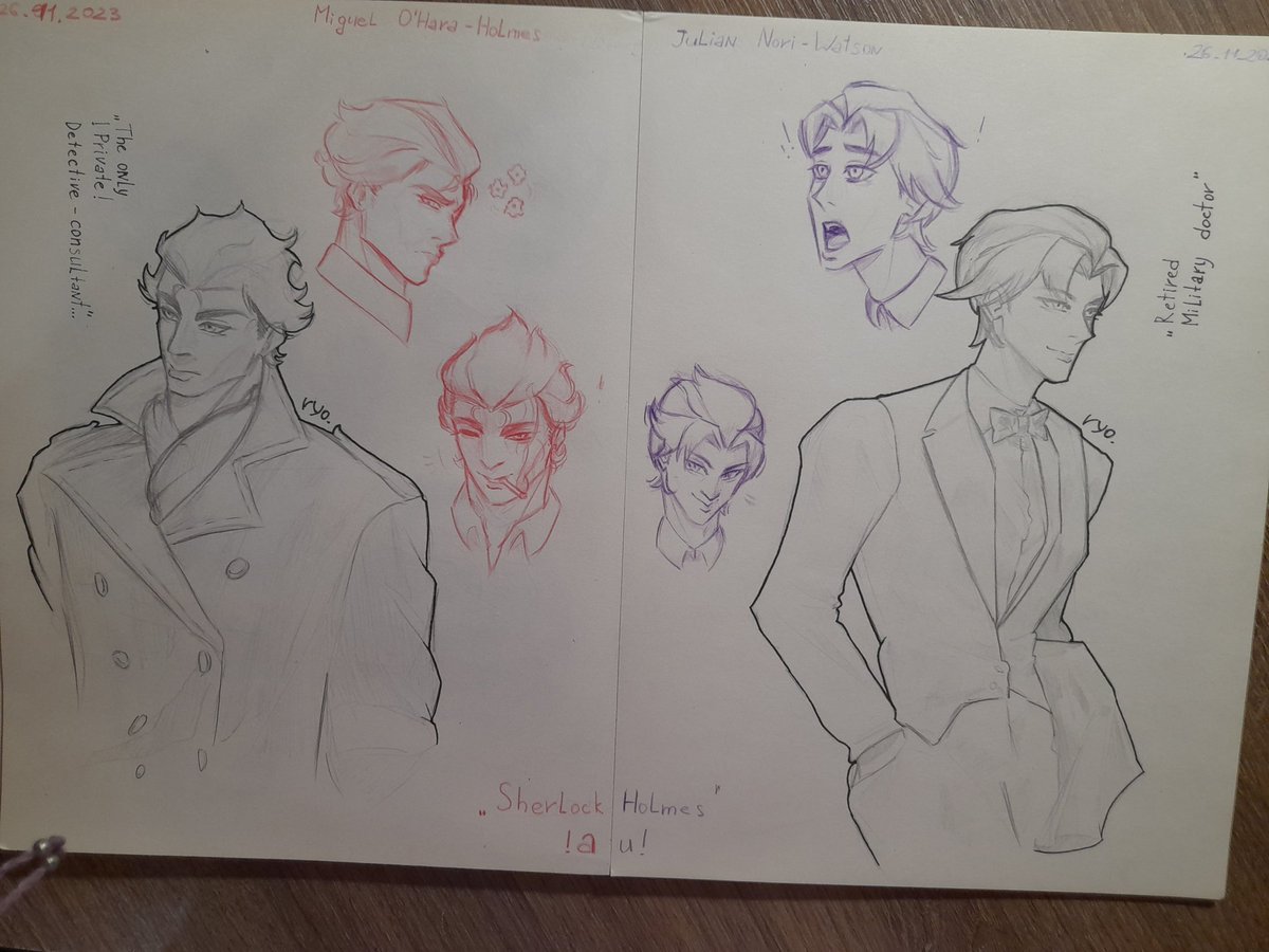boomcat_3's tweet photo. my bbgirls in Sherlock Holmes au

#Spidersona #MiguelOHara #au https://t.co/AxcoFY23jF