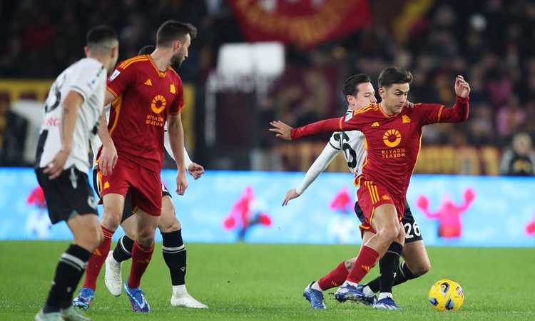 sportstickz's tweet photo. #SerieA |FT

Roma        2-1        Udinese
G. Mancini 20      F. Thauvin 57
P. Dybala 81
Il Faraone 90

What a Game, Roma wins in the end by the winning goal from Paulo Dybala, what a day for him an assit and the winning goal in the end

#ROM #Roma #Udinese #RomaUdinese #ROMUDI https://t.co/YqJiXAfdSF