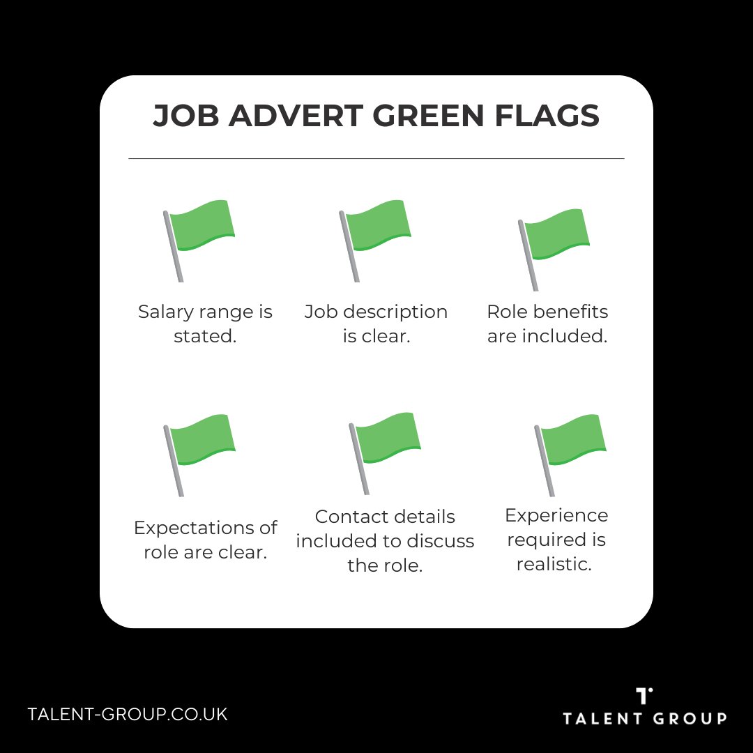 Sunday blues got you job-hunting? 🕵️‍♂️ 

We've all been there, swiping through endless listings! 

But make sure you identify the GREEN FLAGS in a job adverts... 🟩

Or contact us and see what opportunities we have available!  

#JobHunt #GreenFlags