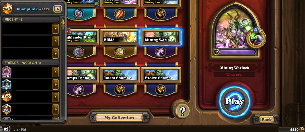 blumplunk's tweet photo. Hey, whats up! If people are still on here I just wanted to let you know we got legend in HS with "Snake Warlock"! I crafted the deck before the nerf to the Snake but I have kept on playing it with postive w/r and yeah, its a cool deck imo! 
Deck code down below as usuall! https://t.co/OHHLmd3OB7