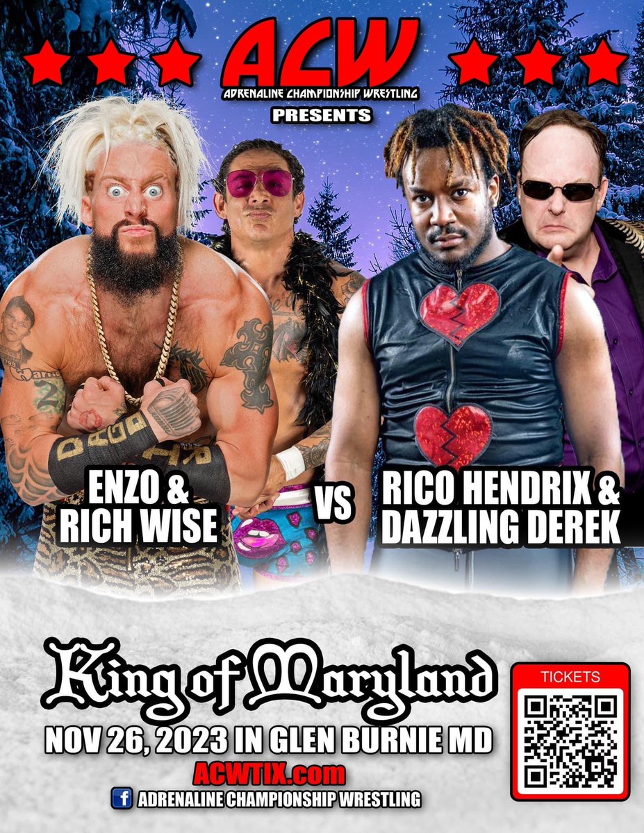ACW_Pro's tweet photo. Come on out to #GlenBurnie this evening for some #LiveProWrestling as only #ACWPro can present!
The annual #KingOfMaryland tournament commences at 5!
@KINGMcBrideofMD v @BlkOutRUCKUS
@realellsworth v @BLKOUTrobbie
@real1 v @RicoHendrixPro
#TixAvailableAtTheDoor https://t.co/fQv3dwnC1P