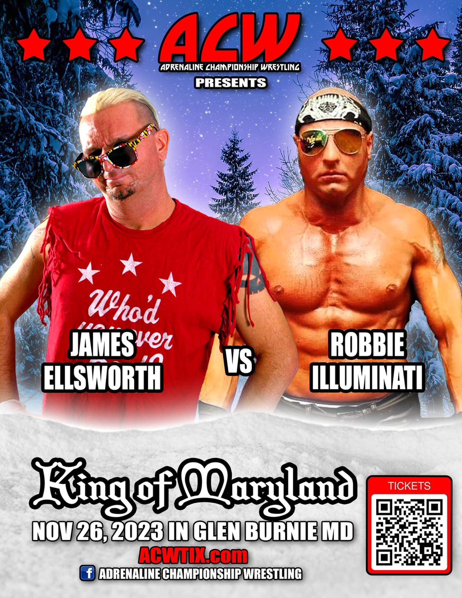 ACW_Pro's tweet photo. Come on out to #GlenBurnie this evening for some #LiveProWrestling as only #ACWPro can present!
The annual #KingOfMaryland tournament commences at 5!
@KINGMcBrideofMD v @BlkOutRUCKUS
@realellsworth v @BLKOUTrobbie
@real1 v @RicoHendrixPro
#TixAvailableAtTheDoor https://t.co/fQv3dwnC1P