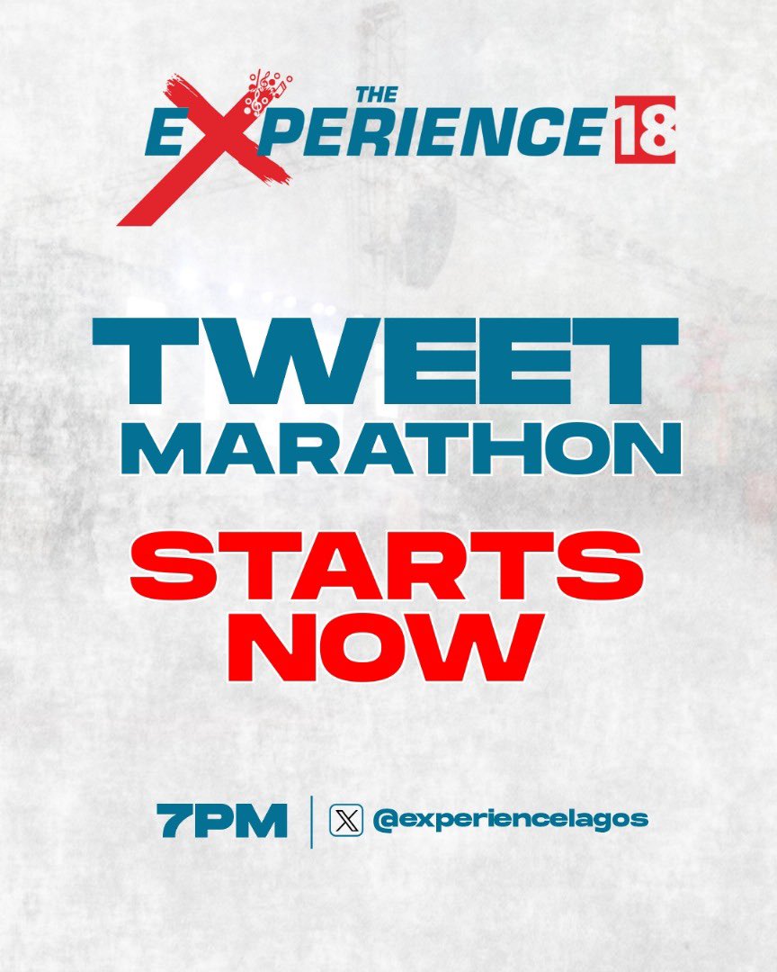 TheExperienceLG's tweet photo. It's time to let loose and just worship!

Join anointed gospel music ministers, psalmists, and worshippers from around the globe, on Friday, the 8th of December, in Tafawa Balewa Square, Lagos, for #TheExperience. 
Get ready to praise #JesusOurWayMaker.
#TE18  #HOTR https://t.co/ItSEZ13h8Q