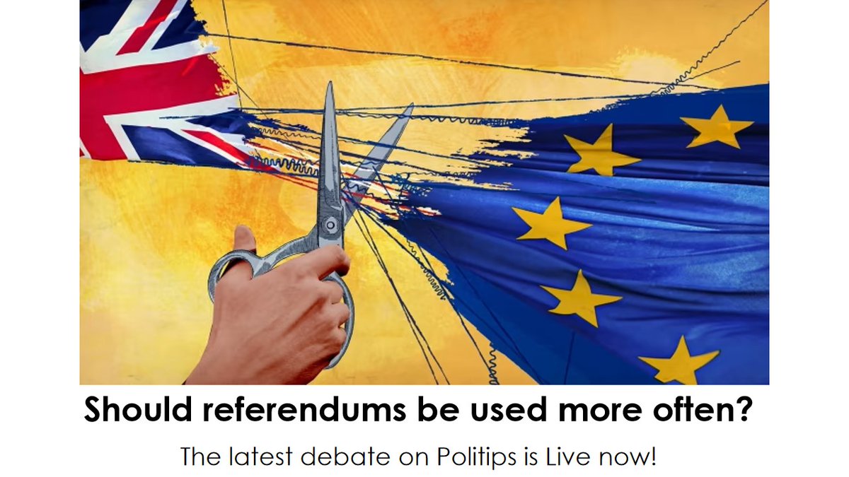 In this episode we talk about the pros and cons of further use of referendums in British politics. Links to all platforms below podcasters.spotify.com/pod/show/poli-… #UKPolitics #Referendum #Tories #labour