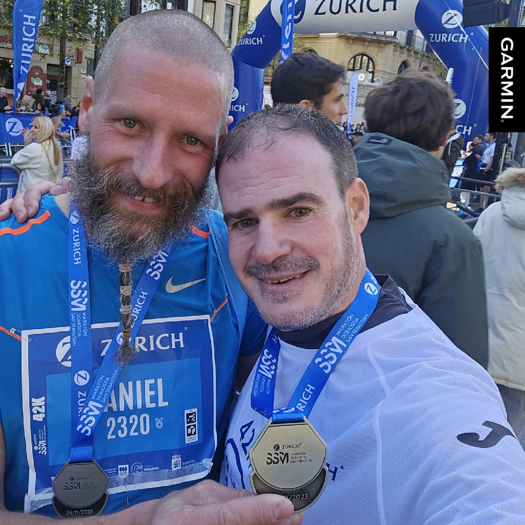 So me and @DanFunk77 went out for a gentle jog this morning and managed to smash the San Sebastian marathon. Dan was even quicker in 3:27 but I'm so,so happy and still in shock! Now eating and drinking our way through San Sebastian!