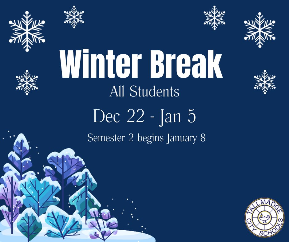tcstweets1's tweet photo. We look forward to seeing everyone back tomorrow after a long Thanksgiving holiday.   Winter break is just a few weeks away - here is a reminder of those dates. https://t.co/tIBZO4aXjE