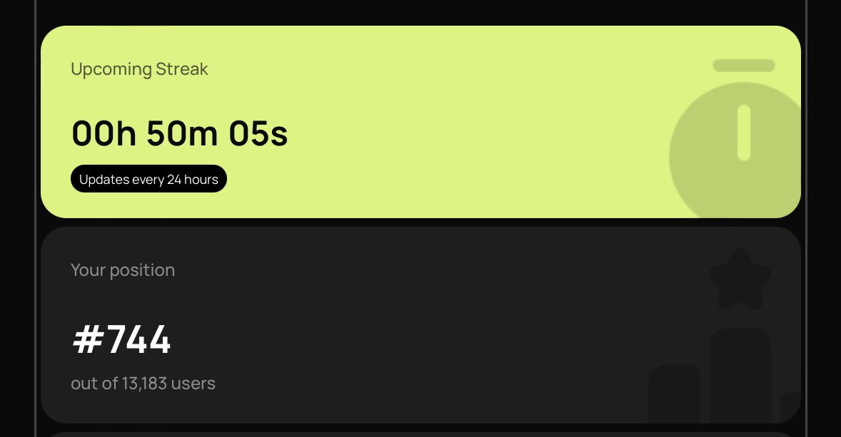 SirCliffDiary's tweet photo. I will be leaving 3x multiplier soon 

Please get me to to 500

I want to farm $STREAK properly 

Thank you https://t.co/LVEIZj2uLW