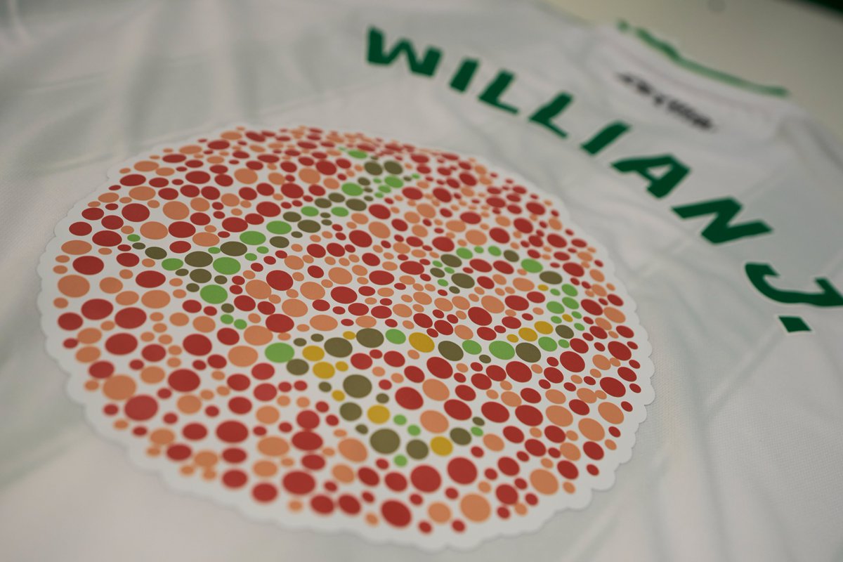 La bonita iniciativa del Real Betis. 

🔢 Los jugadores verdiblancos saltarán al césped con estos números. 

📌 Los dorsales replican el test de Ishihara para diagnosticar el daltonismo. 

👏 Chapó.

📸 <a href="/RealBetis/">Real Betis Balompié 🌴💚</a>