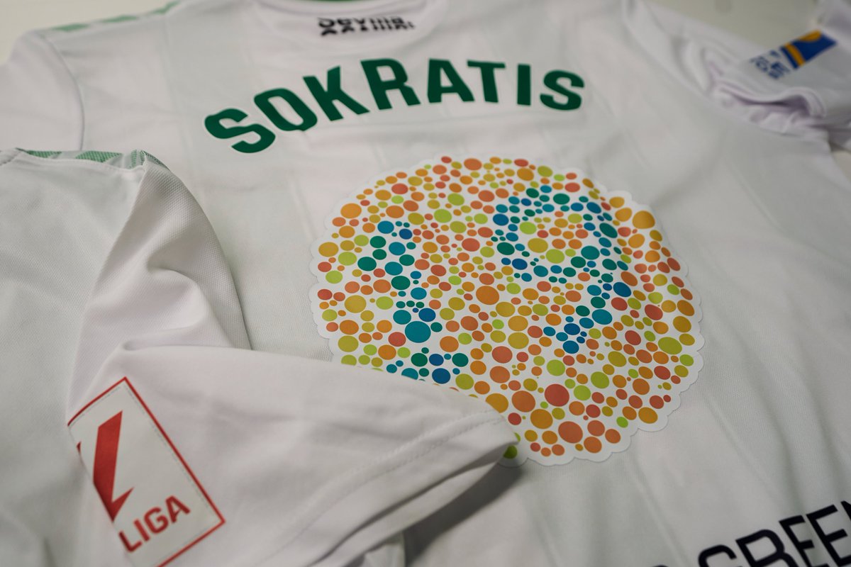 Nuestros jugadores saltarán al césped portando unos dorsales muy especiales 🔢😃

Los números se muestran como en el test de Ishihara para diagnosticar el daltonismo 👍🆒