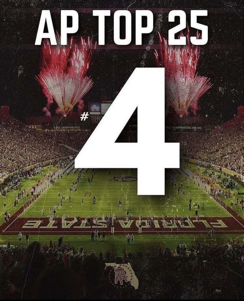 Florida State is back at #4 in the AP poll
