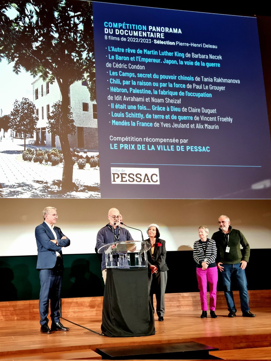 Franck Raynal (@raynalpessac) on Twitter photo 📽 Bravo aux réalisatrices et réalisateurs qui ont été récompensés durant la cérémonie de clôture du <a href="/FIFH_Pessac/">FestivalFilmHistoire</a> dont Noam Shizaf et Idit Abrahami qui ont reçu le prix de la <a href="/Villedepessac/">Ville de Pessac</a> pour le documentaire Hébron, Palestine, la fabrique de l'occupation !
#Pessac 📽 Bravo aux réalisatrices et réalisateurs qui ont été récompensés durant la cérémonie de clôture du <a href="/FIFH_Pessac/">FestivalFilmHistoire</a> dont Noam Shizaf et Idit Abrahami qui ont reçu le prix de la <a href="/Villedepessac/">Ville de Pessac</a> pour le documentaire Hébron, Palestine, la fabrique de l'occupation !
#Pessac