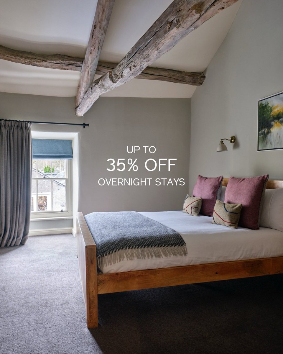 lenclume's tweet photo. Exclusive Offer Alert for Cartmel Stays. 

Give the gift of a memorable getaway, or treat yourself for that trip to come. 

For the very first time, we offer up to 35% off* our Cartmel Bed &amp; Breakfast room rates.

https://t.co/GgK9vlJnIM https://t.co/uVpWsjxxTv