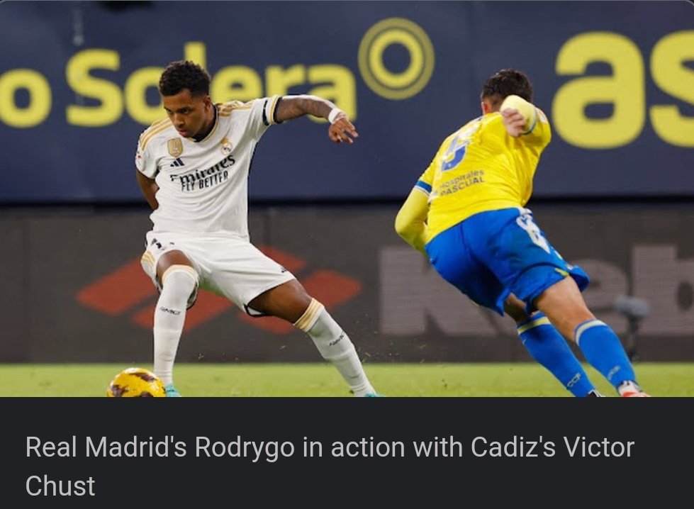 sportstickz's tweet photo. #LaLiga | Full Time
Real Madrid 3-0 Cádiz
Rodrygo 14,64
J. Bellingham 74
Real Madrid won easily against Cadiz by 3 goals
What a day for Rodrygo 2 goals and an assist and goal from Jude as well
Modric
#RealMadrid #Cadiz #RMA #CAD #CadizRealMadrid #CADRMA #Rodrygo #Bellingham https://t.co/jVc5mUmYpI