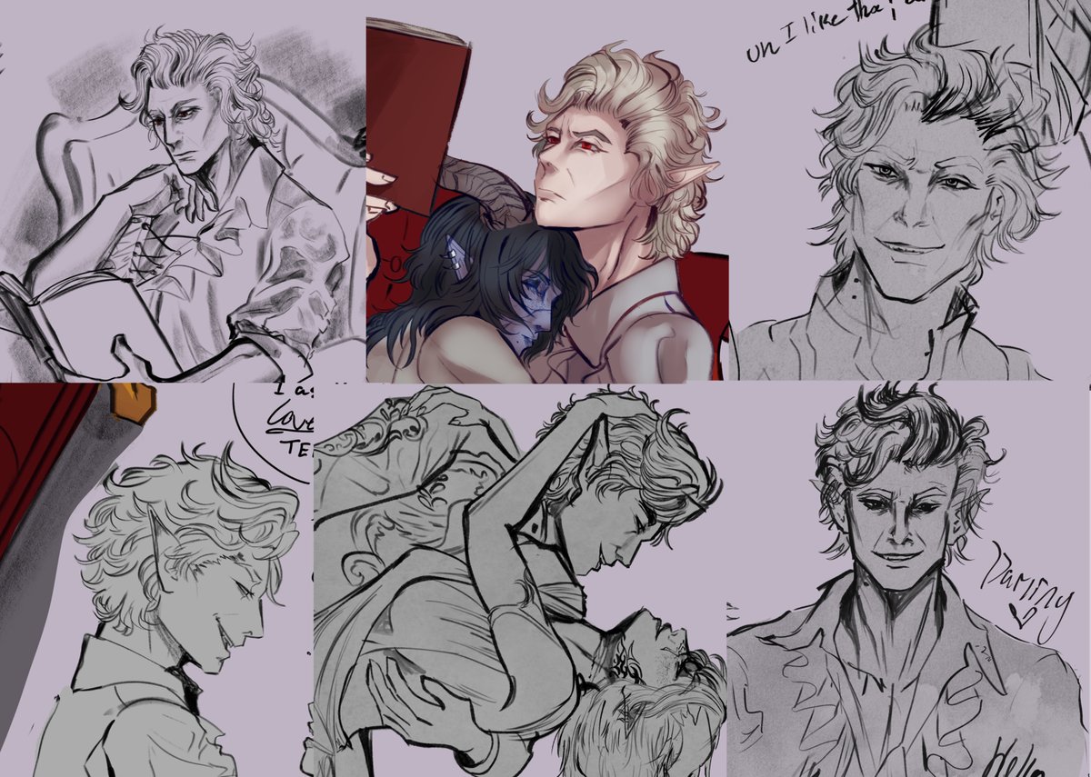 One day i'll do a fully rendered piece of this man!! 😔💖
#BG3 #Astarion