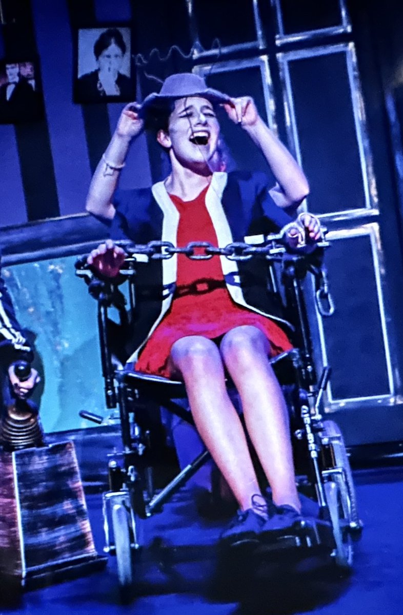 JaneSoGrey's tweet photo. My super talented daughter whose passion is musical theatre. One day we will see her on the big stage doing what she loves #musicaltheatre #theaddamsfamily #paulinequirkeacademy https://t.co/EzSCDD2eYg
