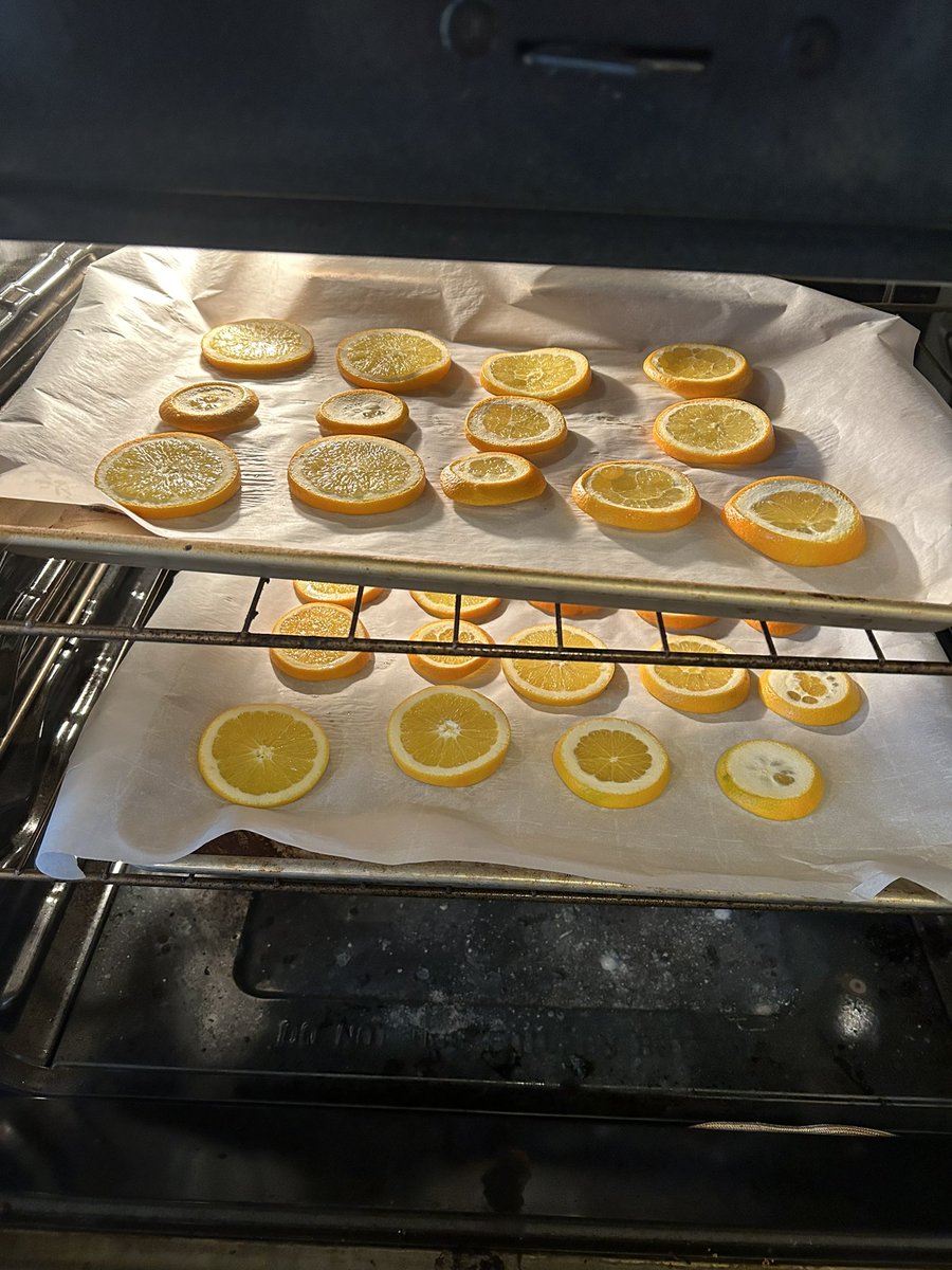 catsteaandwitch's tweet photo. My attempt at making citrus ornaments https://t.co/1o0HMHXwJI