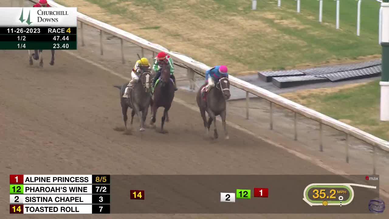 TwinSpires Racing 🏇 on X: #1 Alpine Princess overcomes traffic to win R4  at Churchill Downs under @flothejock for trainer @bradcoxracing! 👑 🎥  #TwinSpiresReplay  / X